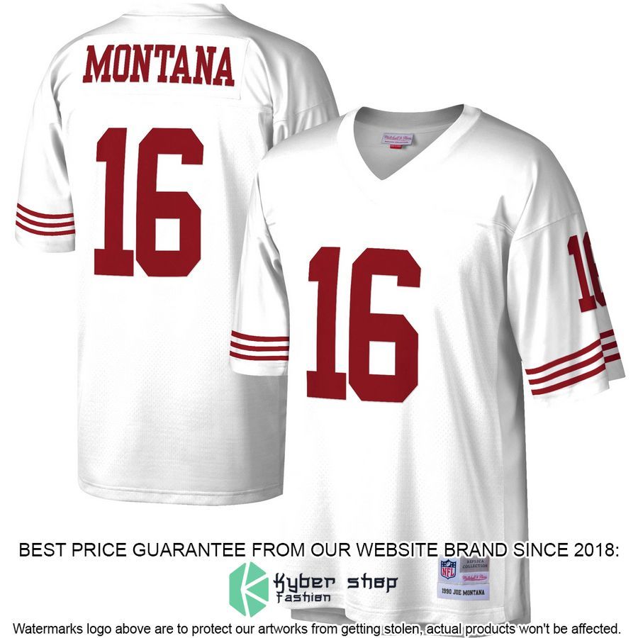 Joe Montana San Francisco 49ers Mitchell & Ness Legacy Replica White Football Jersey 4 Joe Montana San Francisco 49ers Mitchell & Ness Legacy Replica White Football Jersey word3