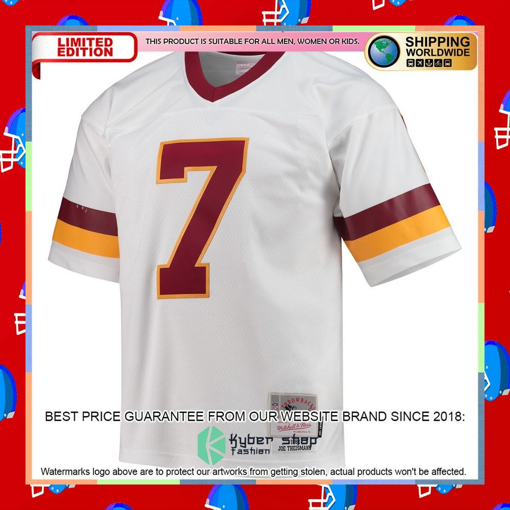 Joe Theismann Washington Football Team Mitchell & Ness 1982 Legacy Replica White Football Jersey 7 Joe Theismann Washington Football Team Mitchell & Ness 1982 Legacy Replica White Football Jersey word2