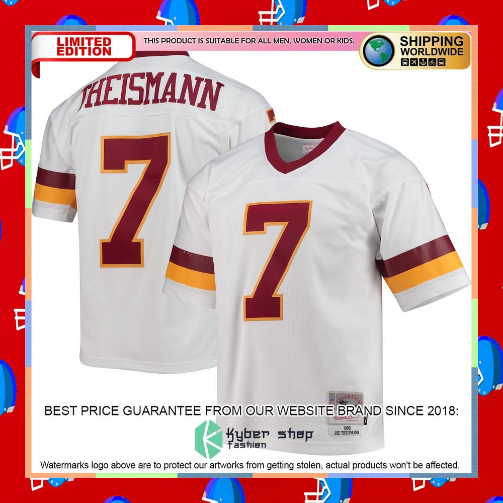 Joe Theismann Washington Football Team Mitchell & Ness 1982 Legacy Replica White Football Jersey 9 Joe Theismann Washington Football Team Mitchell & Ness 1982 Legacy Replica White Football Jersey word2