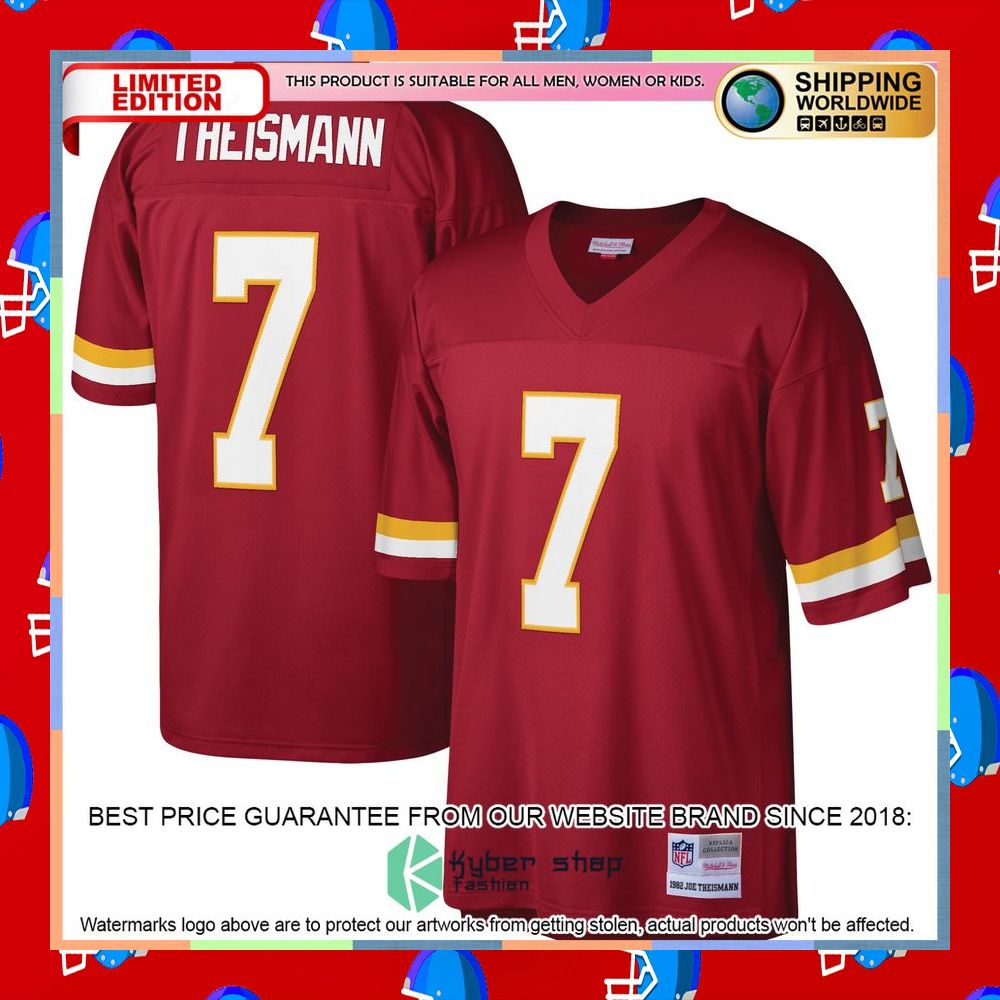 Joe Theismann Washington Football Team Mitchell & Ness 1982 Legacy Replica White Football Jersey 10 Joe Theismann Washington Football Team Mitchell & Ness 1982 Legacy Replica White Football Jersey word2