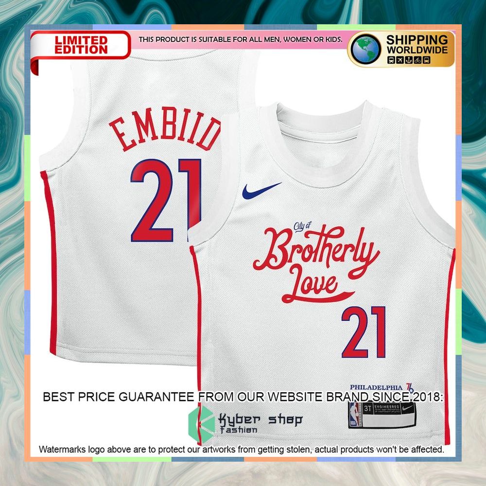 Joel Embiid Philadelphia 76ers Nike Toddler 2022-23 City Edition White Basketball Jersey 4 Joel Embiid Philadelphia 76ers Nike Toddler 2022-23 City Edition White Basketball Jersey word2