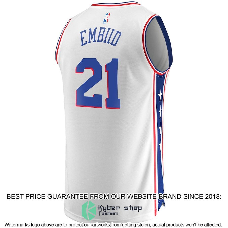 Joel Embiid Philadelphia 76ers Youth 2019-20 Player White Basketball Jersey 3 Joel Embiid Philadelphia 76ers Youth 2019-20 Player White Basketball Jersey word2