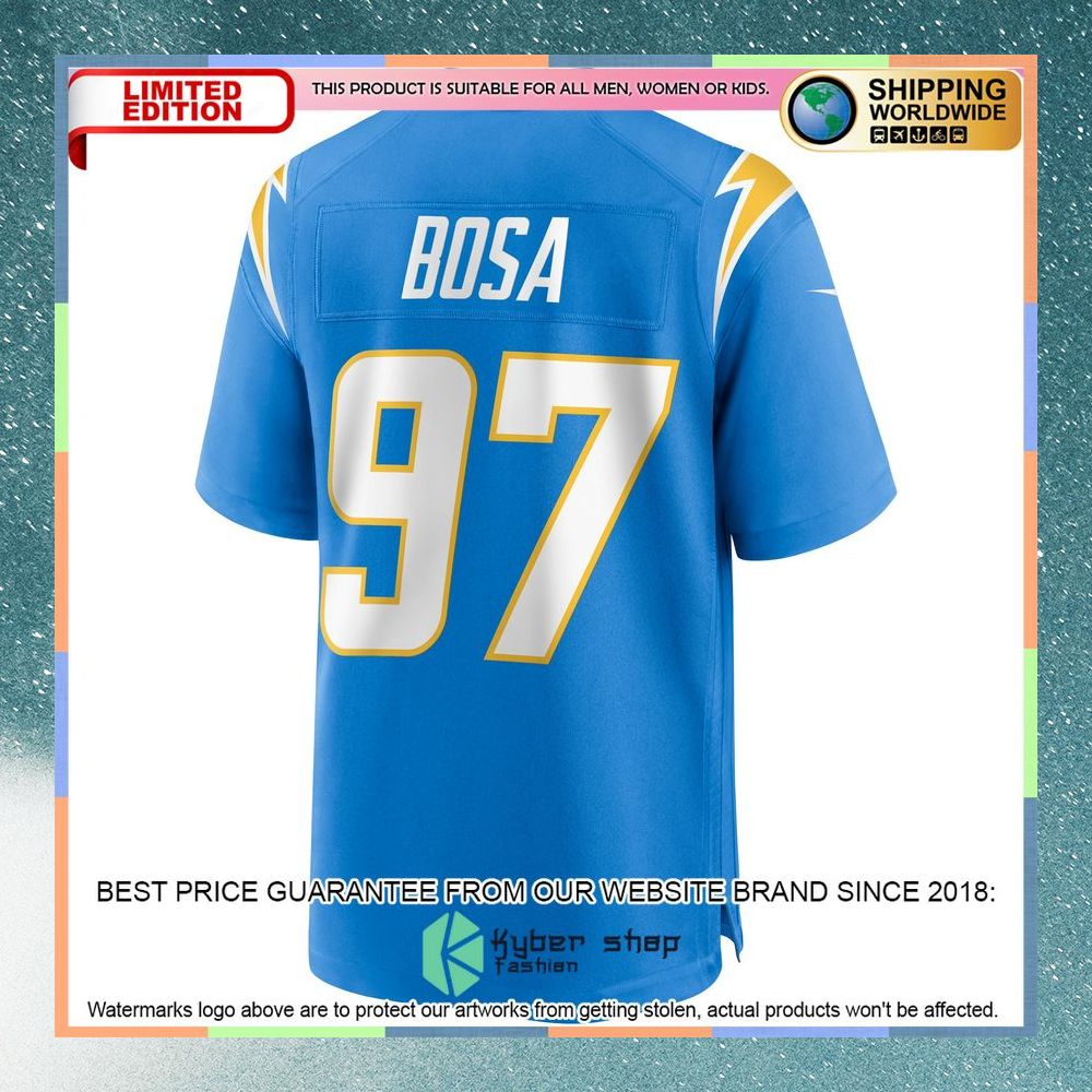 Joey Bosa Los Angeles Chargers Powder Blue Football Jersey 7 Joey Bosa Los Angeles Chargers Powder Blue Football Jersey word3