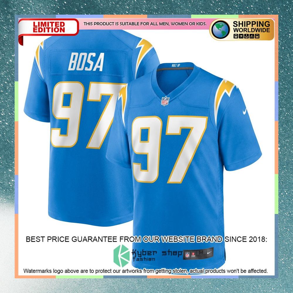 Joey Bosa Los Angeles Chargers Powder Blue Football Jersey 8 Joey Bosa Los Angeles Chargers Powder Blue Football Jersey word3