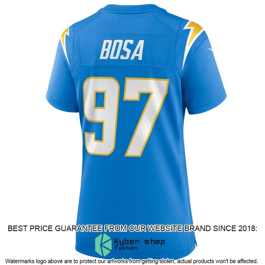 Joey Bosa Los Angeles Chargers Women's Powder Blue Football Jersey 3 Joey Bosa Los Angeles Chargers Women's Powder Blue Football Jersey word3