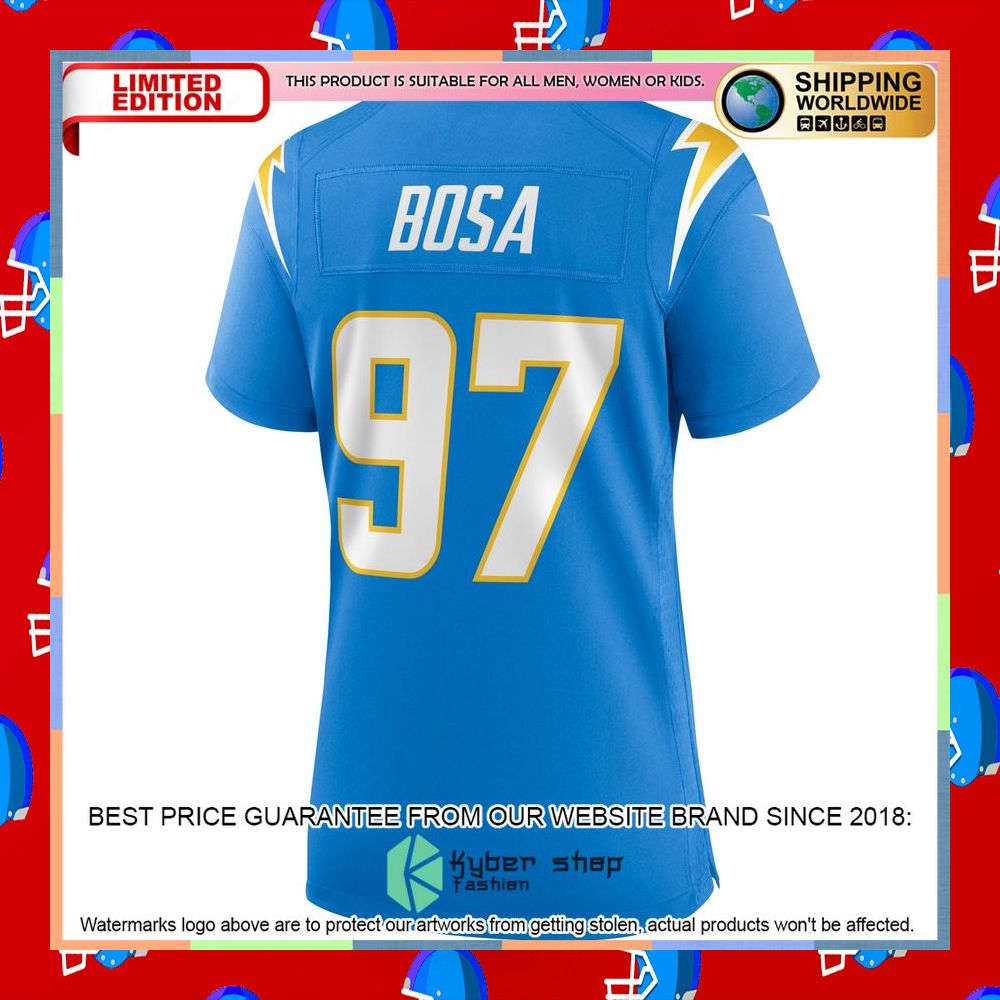 Joey Bosa Los Angeles Chargers Women's Powder Blue Football Jersey 8 Joey Bosa Los Angeles Chargers Women's Powder Blue Football Jersey word3