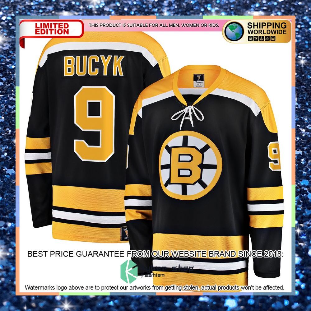 John Bucyk Boston Bruins Premier Retired Black Hockey Jersey 8 John Bucyk Boston Bruins Premier Retired Black Hockey Jersey word2