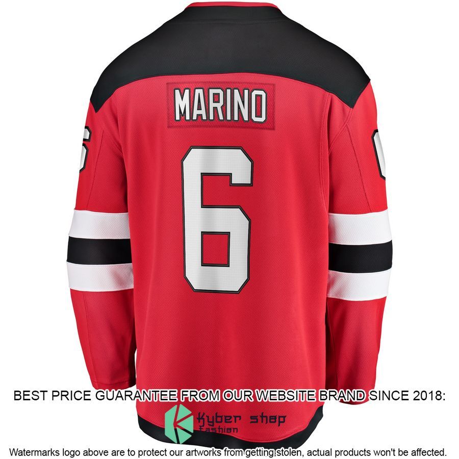 John Marino New Jersey Devils Home Red Hockey Jersey 3 John Marino New Jersey Devils Home Red Hockey Jersey word2