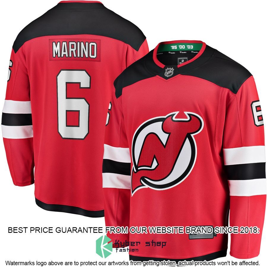 John Marino New Jersey Devils Home Red Hockey Jersey 4 John Marino New Jersey Devils Home Red Hockey Jersey word2
