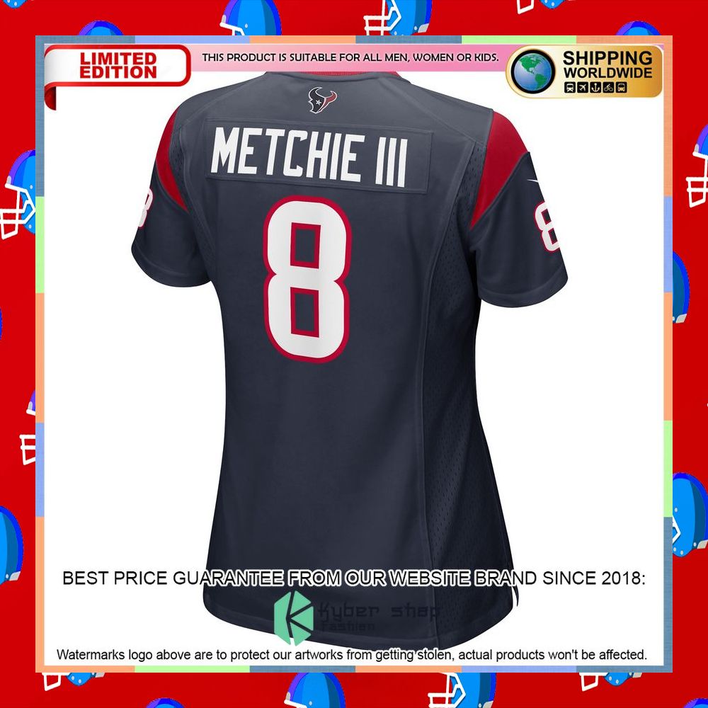 John Metchie III Houston Texans Women's Navy Football Jersey 7 John Metchie III Houston Texans Women's Navy Football Jersey word2