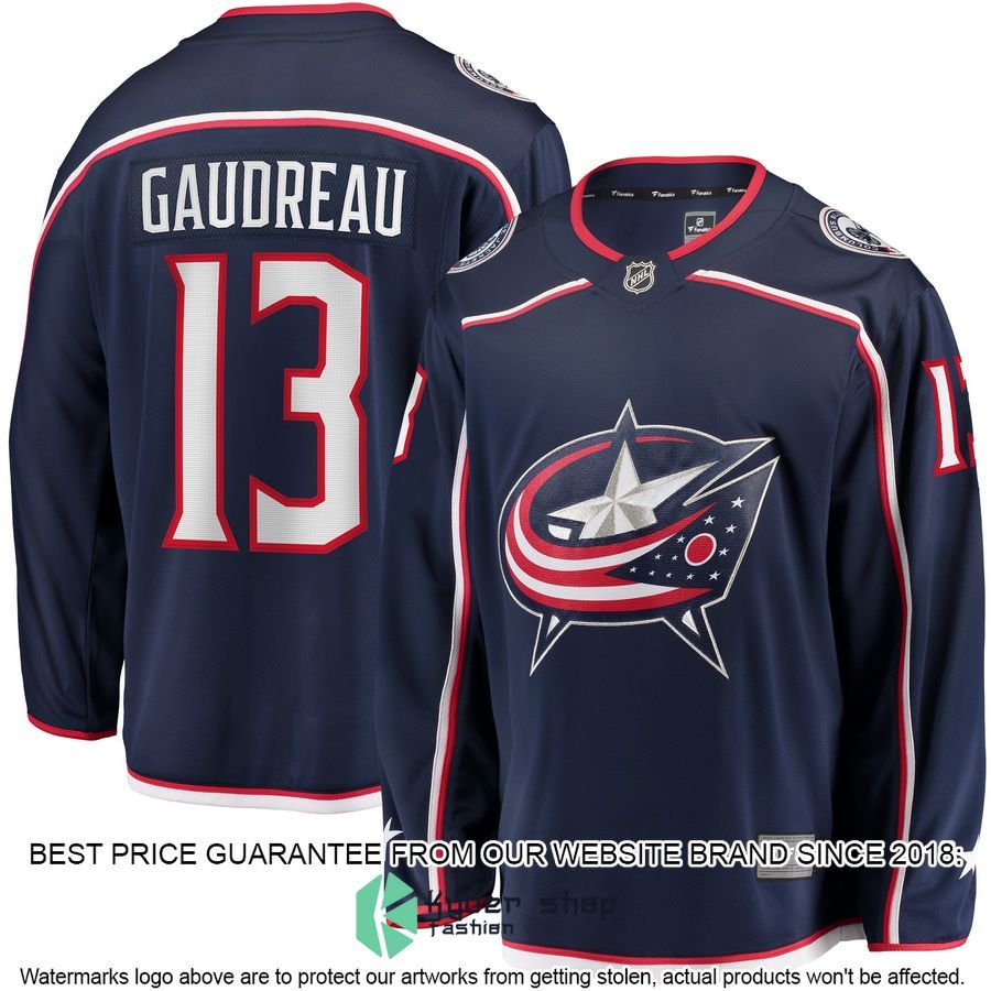 Johnny Gaudreau Columbus Blue Jackets 2022 Navy Hockey Jersey