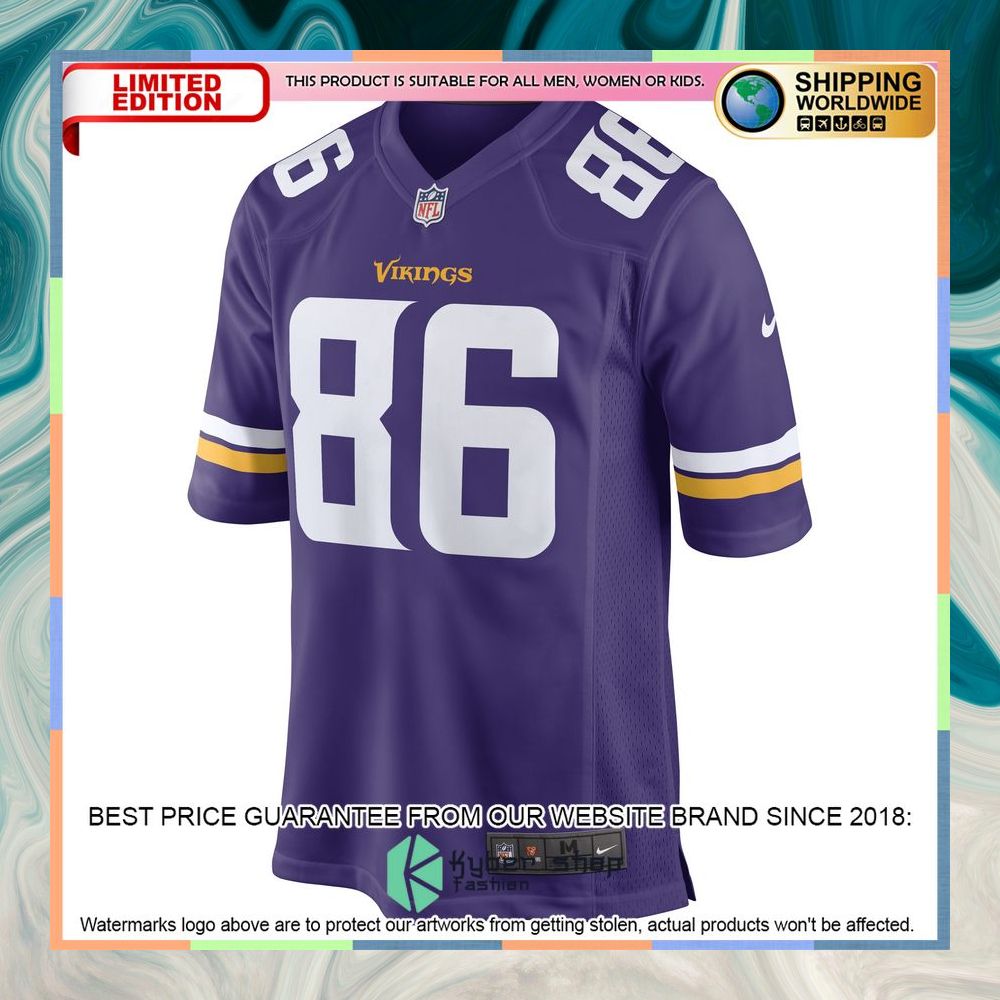 Johnny Mundt Minnesota Vikings Purple Football Jersey 6 Johnny Mundt Minnesota Vikings Purple Football Jersey word2