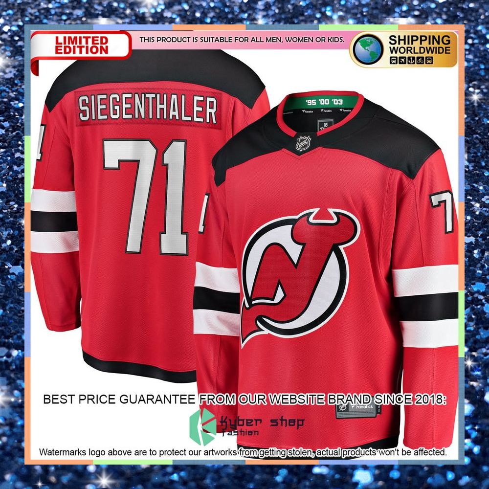 Jonas Siegenthaler New Jersey Devils Home Red Hockey Jersey 5 Jonas Siegenthaler New Jersey Devils Home Red Hockey Jersey word2
