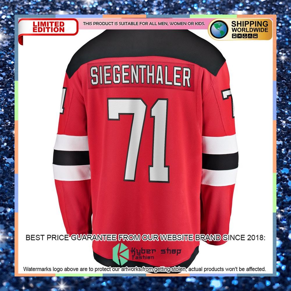 Jonas Siegenthaler New Jersey Devils Home Red Hockey Jersey 7 Jonas Siegenthaler New Jersey Devils Home Red Hockey Jersey word2