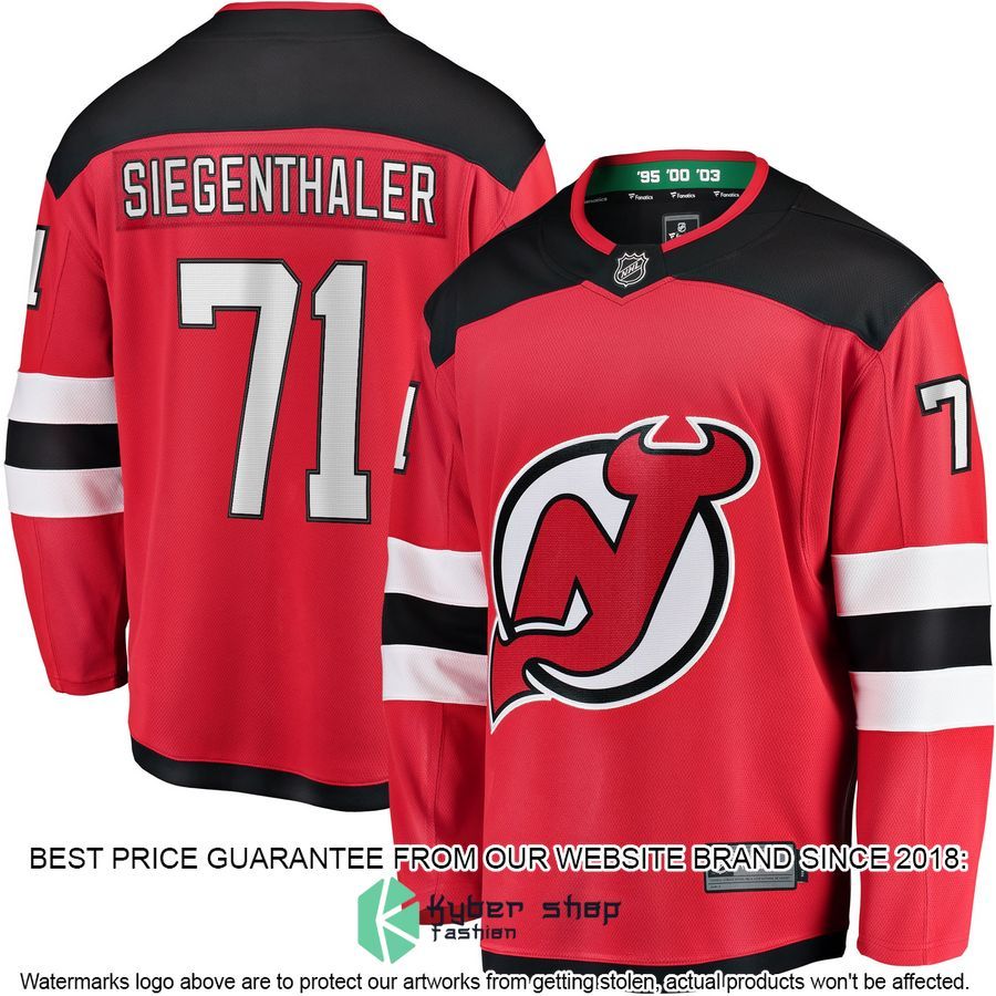 Jonas Siegenthaler New Jersey Devils Home Red Hockey Jersey 4 Jonas Siegenthaler New Jersey Devils Home Red Hockey Jersey word2