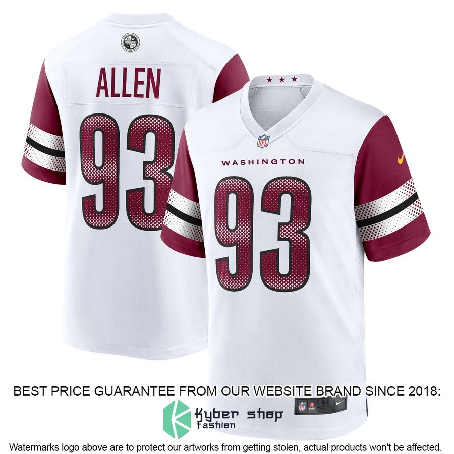 Jonathan Allen Washington Commanders White Football Jersey 1 Jonathan Allen Washington Commanders White Football Jersey word2