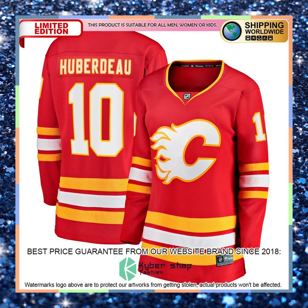 Jonathan Huberdeau Calgary Flames Women's Home Red Hockey Jersey 8 Jonathan Huberdeau Calgary Flames Women's Home Red Hockey Jersey word2