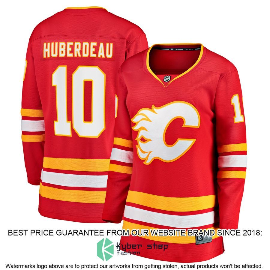 Jonathan Huberdeau Calgary Flames Women's Home Red Hockey Jersey 4 Jonathan Huberdeau Calgary Flames Women's Home Red Hockey Jersey word2