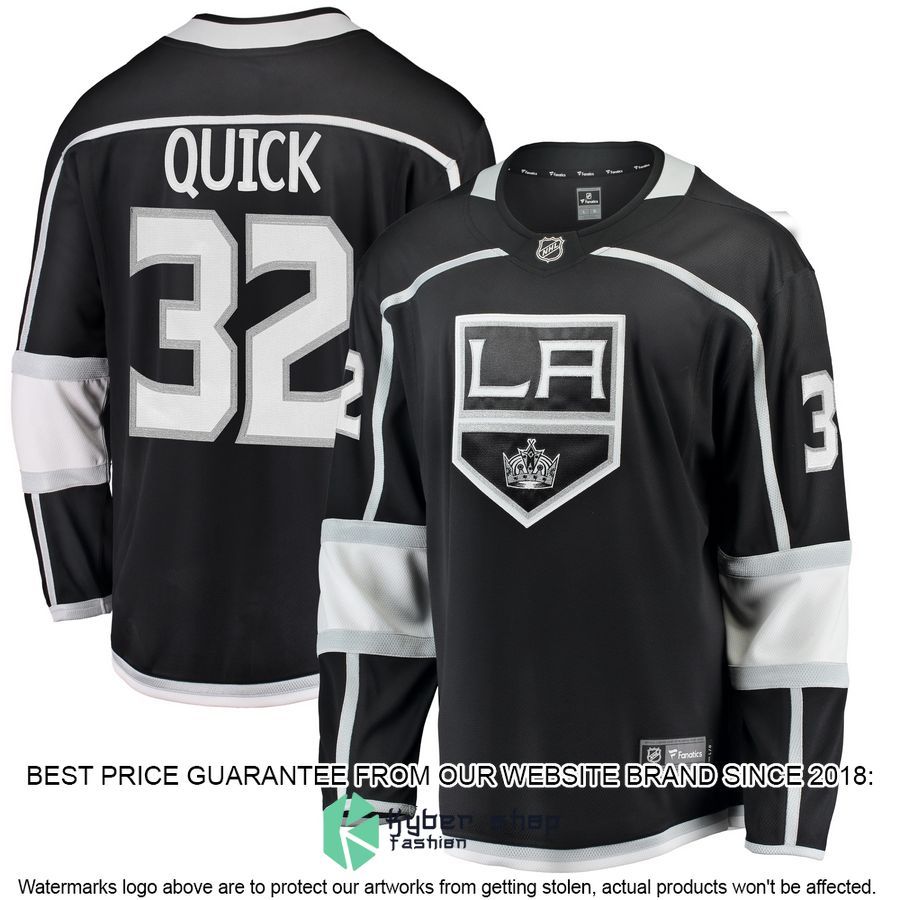 Jonathan Quick Los Angeles Kings Breakaway Black Hockey Jersey