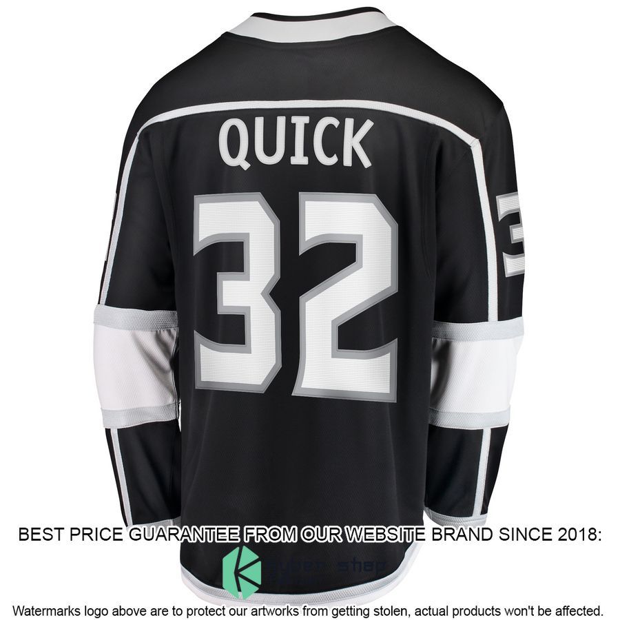 Jonathan Quick Los Angeles Kings Home Premier Black Hockey Jersey 3 Jonathan Quick Los Angeles Kings Home Premier Black Hockey Jersey word1