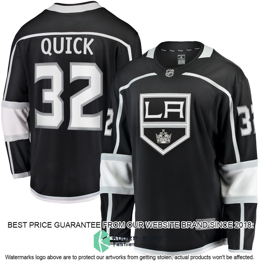 Jonathan Quick Los Angeles Kings Home Premier Black Hockey Jersey 4 Jonathan Quick Los Angeles Kings Home Premier Black Hockey Jersey word1