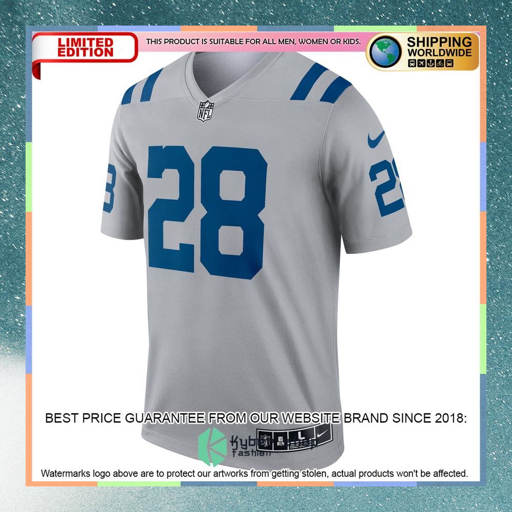 Jonathan Taylor Indianapolis Colts Inverted Legend Gray Football Jersey 6 Jonathan Taylor Indianapolis Colts Inverted Legend Gray Football Jersey word1