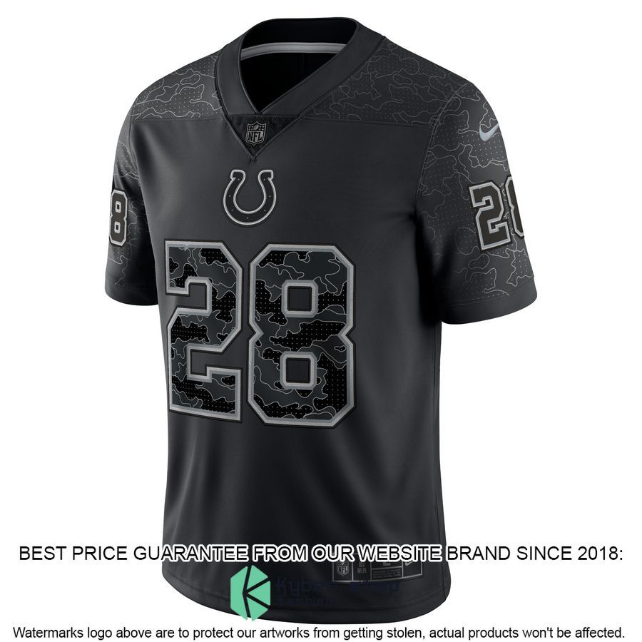 Jonathan Taylor Indianapolis Colts RFLCTV Black Football Jersey 3 Jonathan Taylor Indianapolis Colts RFLCTV Black Football Jersey word1