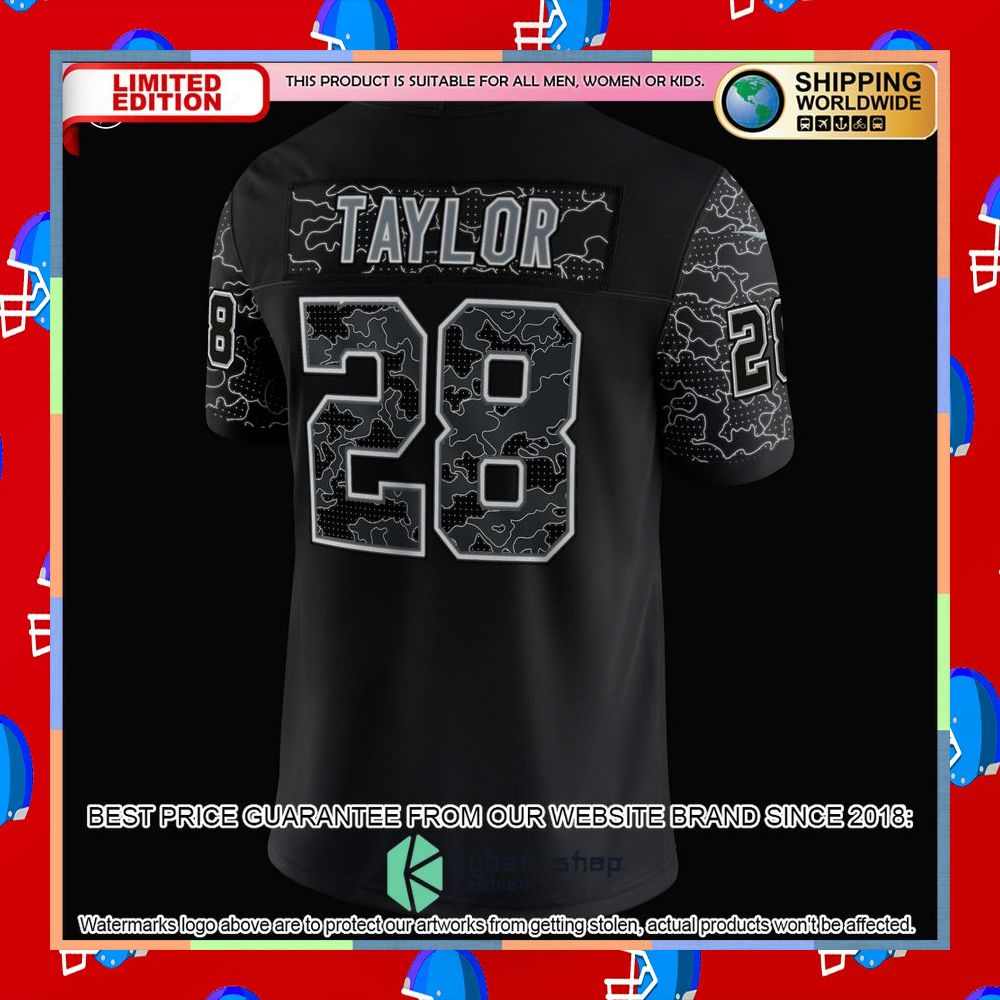 Jonathan Taylor Indianapolis Colts RFLCTV Black Football Jersey 13 Jonathan Taylor Indianapolis Colts RFLCTV Black Football Jersey word1