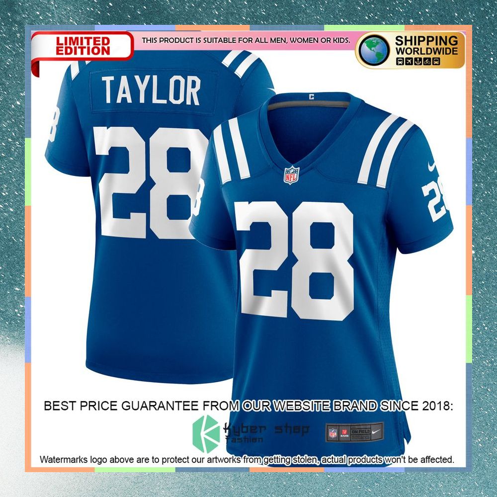 Jonathan Taylor Indianapolis Colts Women's Royal Football Jersey 5 Jonathan Taylor Indianapolis Colts Women's Royal Football Jersey word1