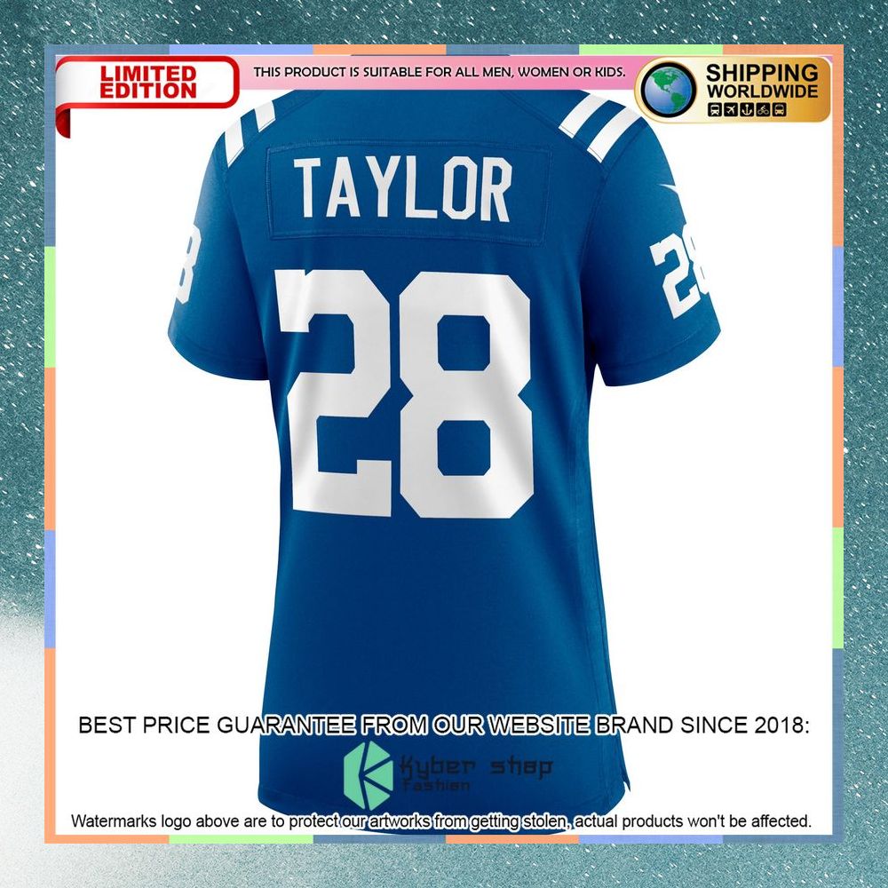 Jonathan Taylor Indianapolis Colts Women's Royal Football Jersey 7 Jonathan Taylor Indianapolis Colts Women's Royal Football Jersey word1