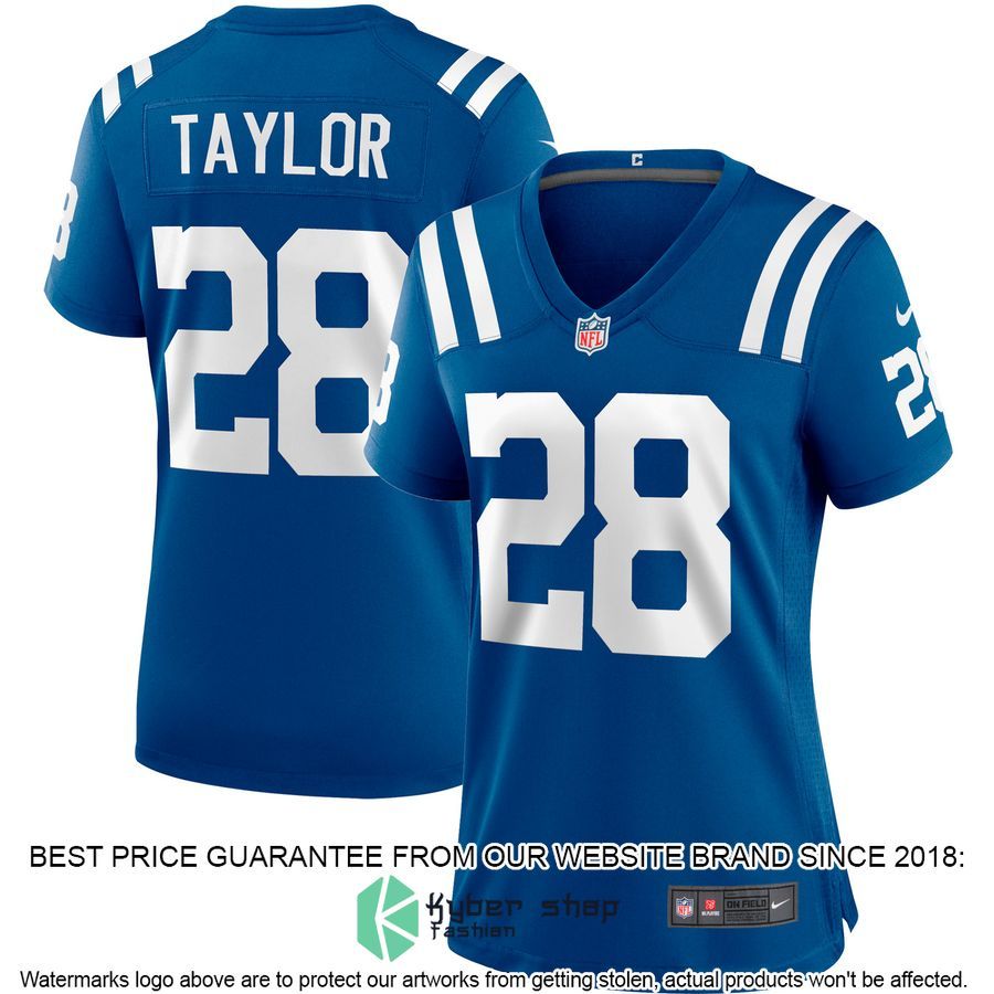 Jonathan Taylor Indianapolis Colts Women's Royal Football Jersey 4 Jonathan Taylor Indianapolis Colts Women's Royal Football Jersey word1