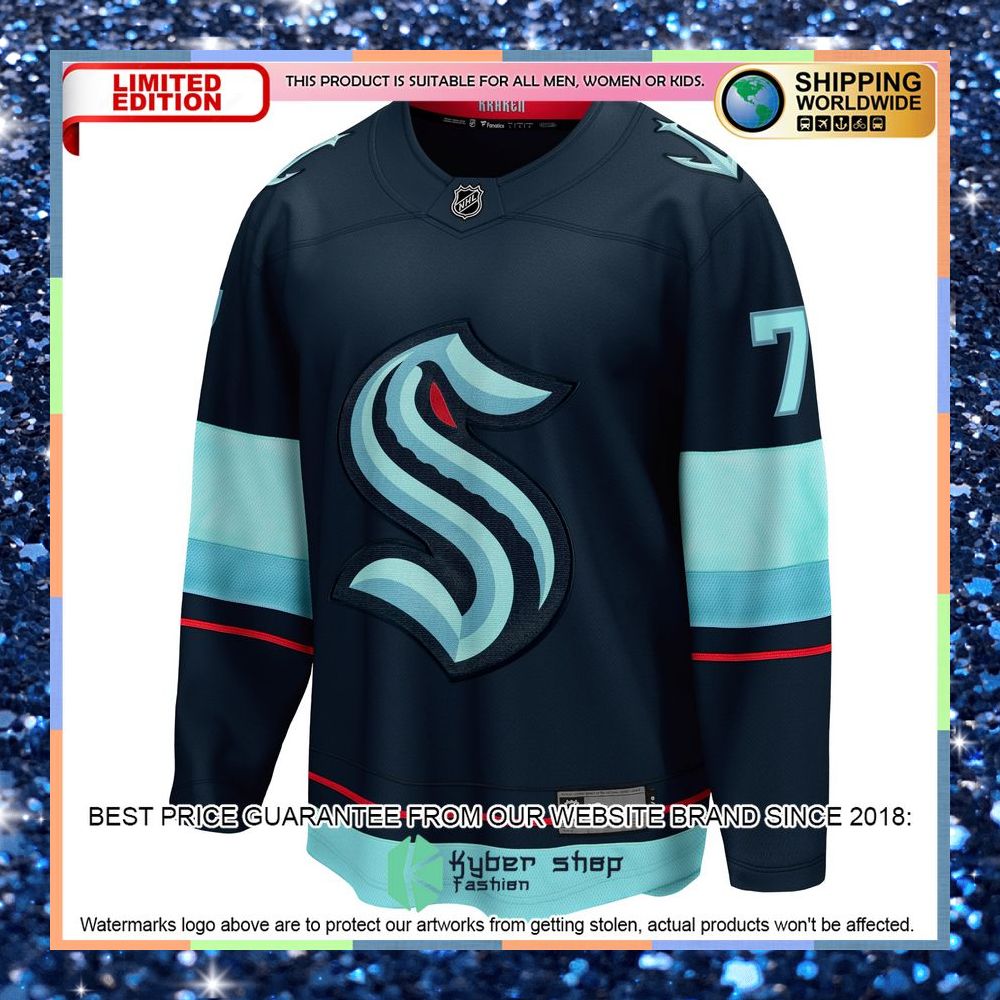 Jordan Eberle Seattle Kraken Home Premier Deep Sea Blue Hockey Jersey 7 Jordan Eberle Seattle Kraken Home Premier Deep Sea Blue Hockey Jersey word3