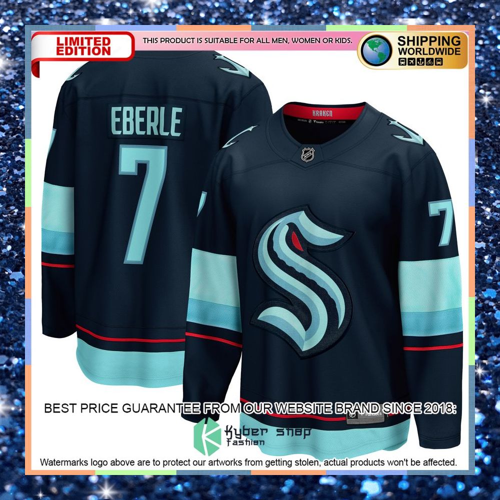 Jordan Eberle Seattle Kraken Home Premier Deep Sea Blue Hockey Jersey 9 Jordan Eberle Seattle Kraken Home Premier Deep Sea Blue Hockey Jersey word3