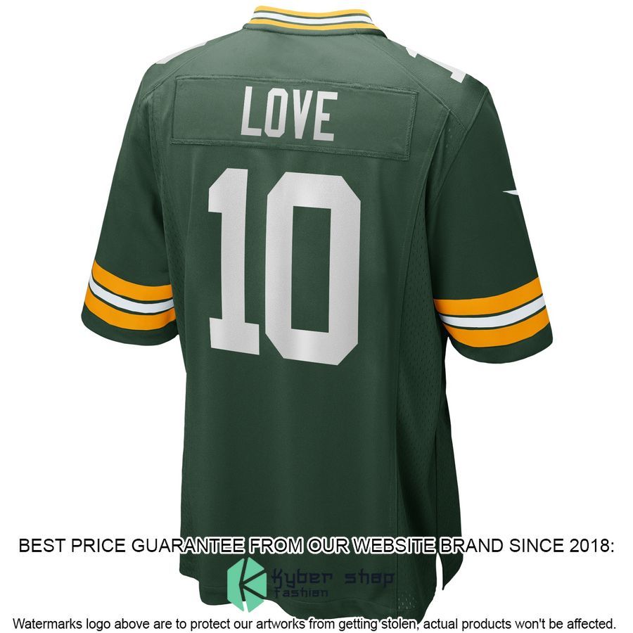 Jordan Love Green Bay Packers Green Football Jersey 3 Jordan Love Green Bay Packers Green Football Jersey word3
