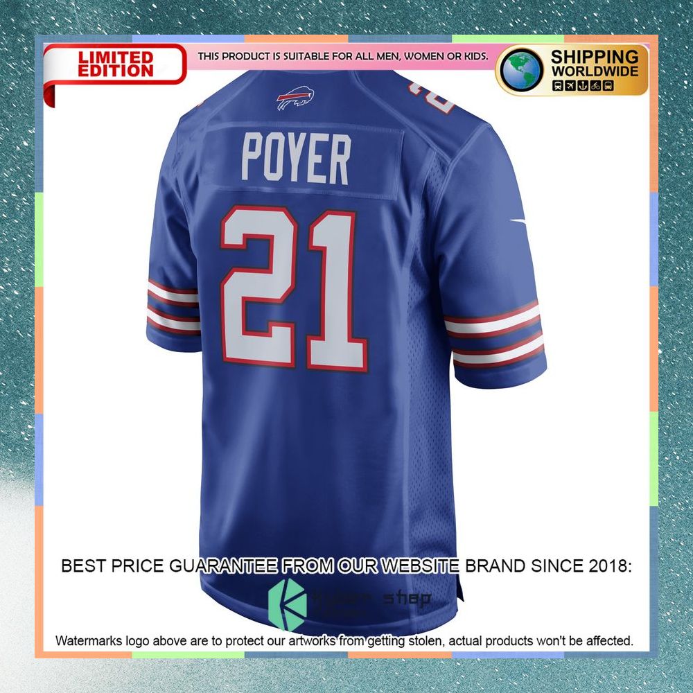 Jordan Poyer Buffalo Bills Team Royal Football Jersey 7 Jordan Poyer Buffalo Bills Team Royal Football Jersey word1