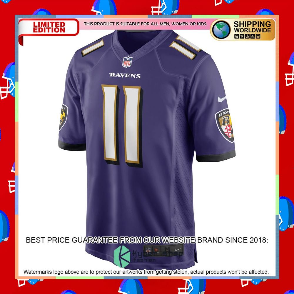 Jordan Stout Baltimore Ravens Purple Football Jersey 6 Jordan Stout Baltimore Ravens Purple Football Jersey word2