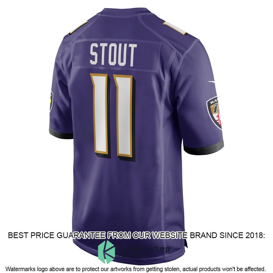 Jordan Stout Baltimore Ravens Purple Football Jersey 3 Jordan Stout Baltimore Ravens Purple Football Jersey word2