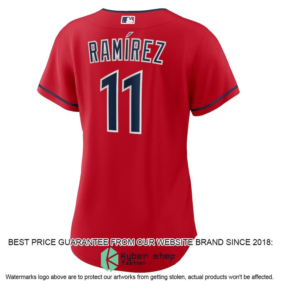 Jose Ramirez Cleveland Guardians Women Alternate Player Red Baseball Jersey 3 Jose Ramirez Cleveland Guardians Women Alternate Player Red Baseball Jersey word1