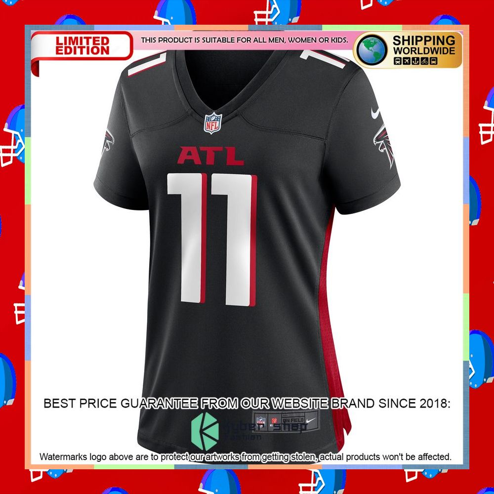 Julio Jones Atlanta Falcons Women's Black Football Jersey 8 Julio Jones Atlanta Falcons Women's Black Football Jersey word2