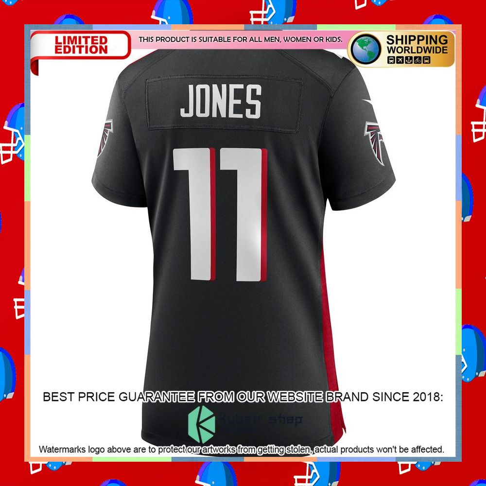 Julio Jones Atlanta Falcons Women's Black Football Jersey 9 Julio Jones Atlanta Falcons Women's Black Football Jersey word2