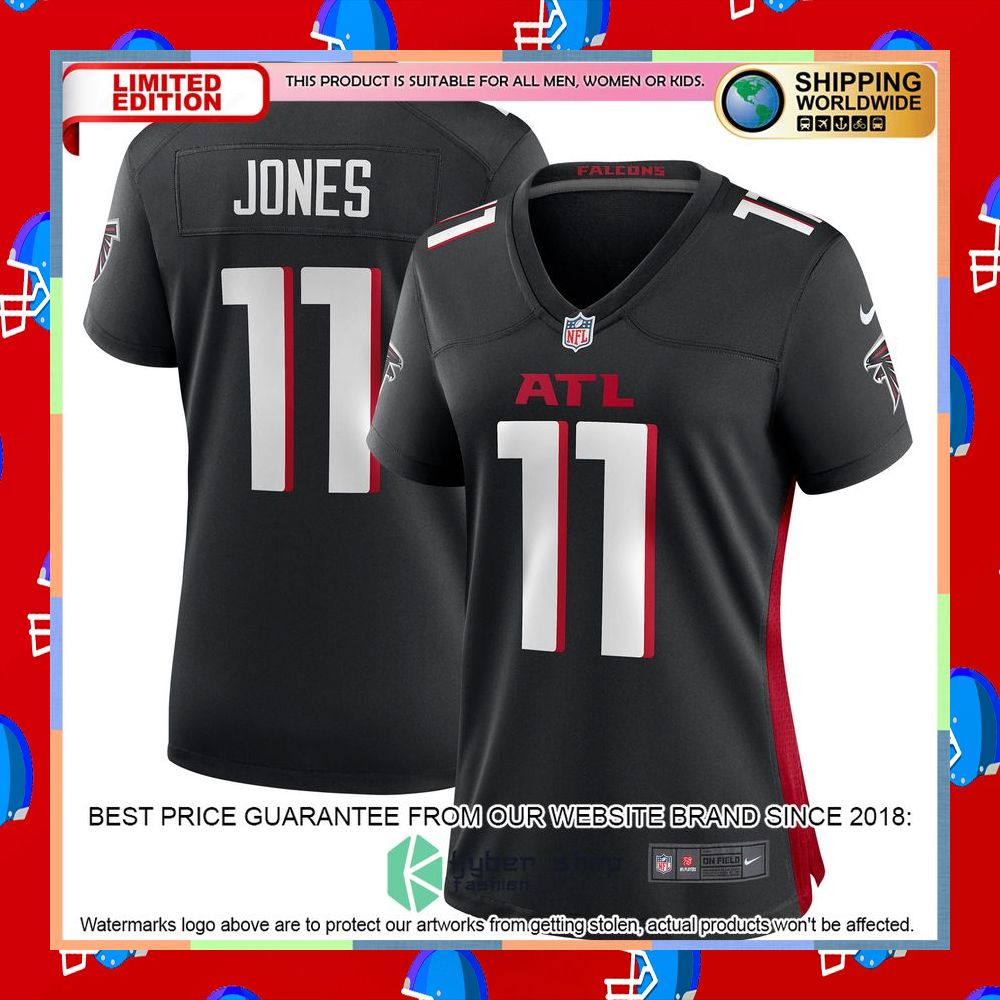 Julio Jones Atlanta Falcons Women's Black Football Jersey 10 Julio Jones Atlanta Falcons Women's Black Football Jersey word2