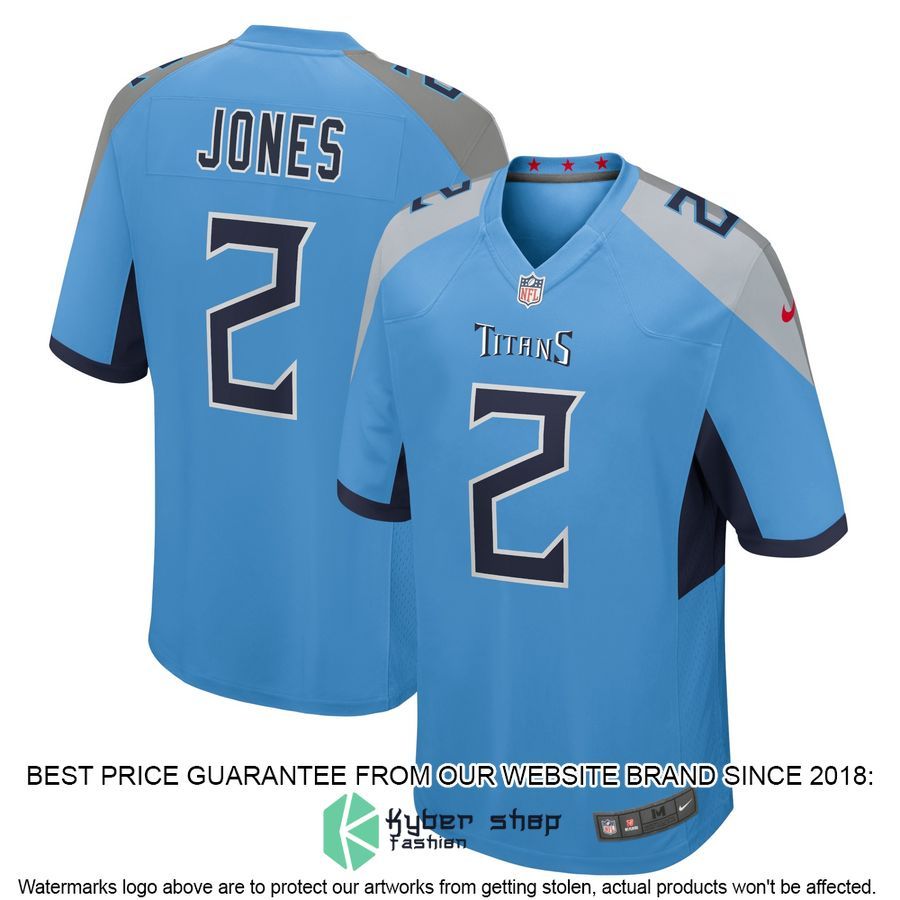 Julio Jones Tennessee Titans Light Blue Football Jersey