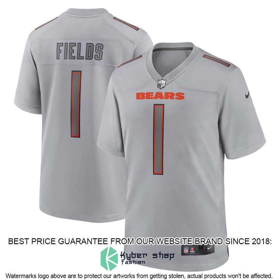 Justin Fields Chicago Bears Atmosphere Fashion Gray Football Jersey 4 Justin Fields Chicago Bears Atmosphere Fashion Gray Football Jersey word2