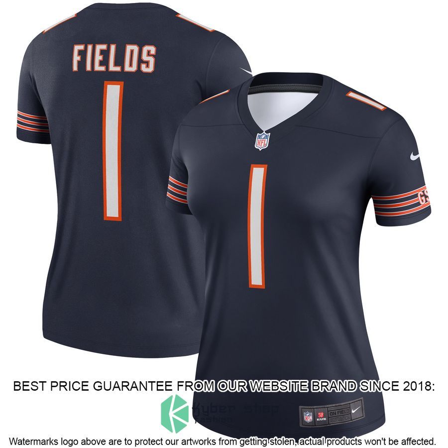 Justin Fields Chicago Bears Women's Legend Navy Football Jersey