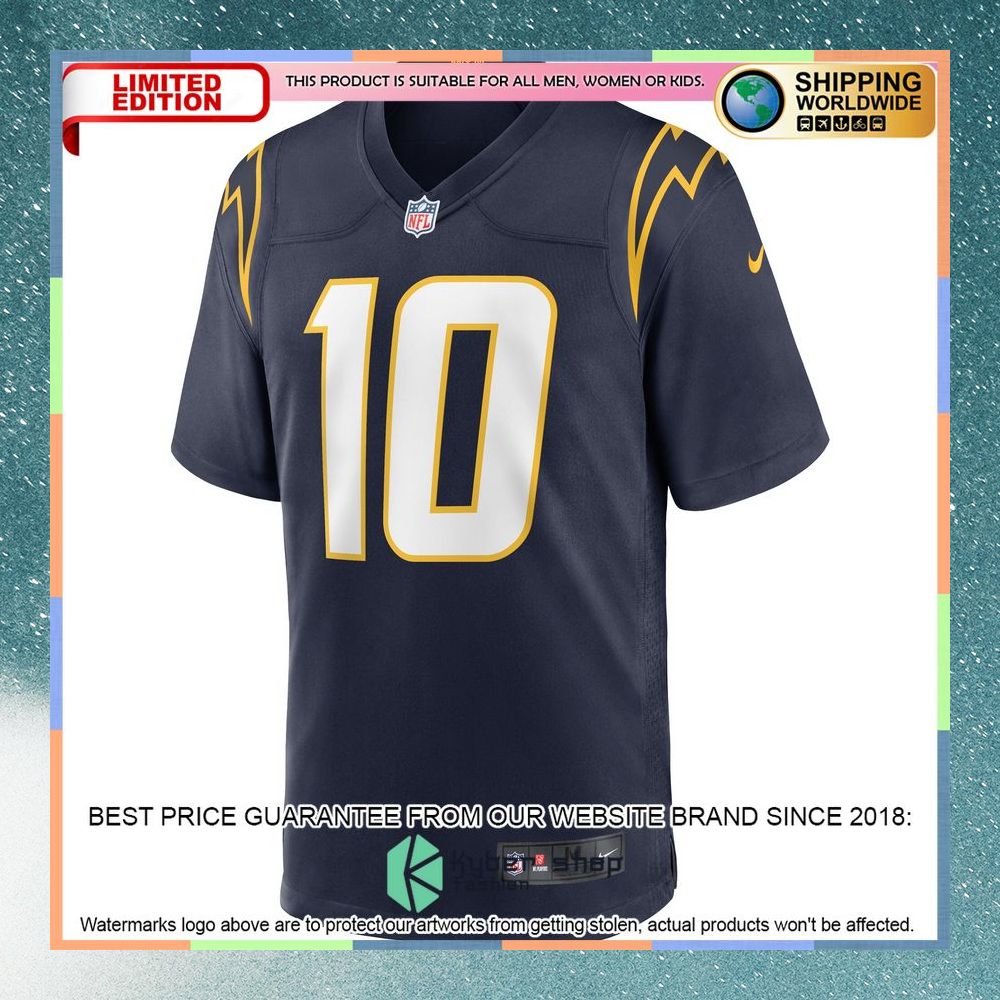 Justin Herbert Los Angeles Chargers Navy Football Jersey 6 Justin Herbert Los Angeles Chargers Navy Football Jersey word2