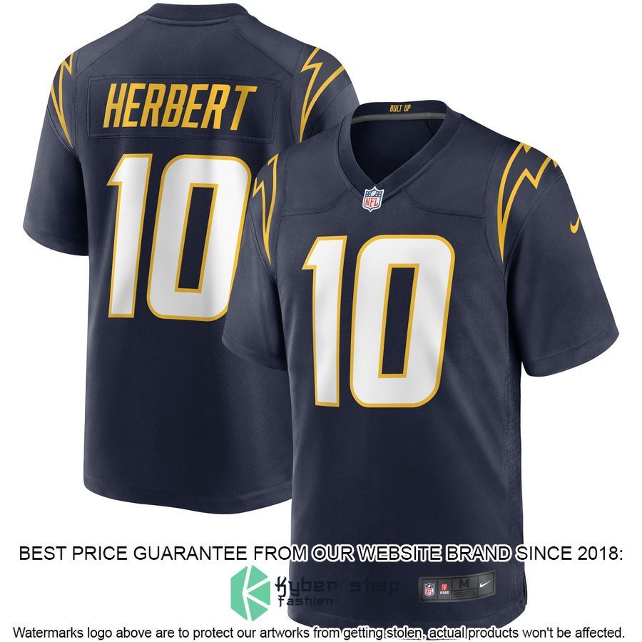 Justin Herbert Los Angeles Chargers Navy Football Jersey 4 Justin Herbert Los Angeles Chargers Navy Football Jersey word2
