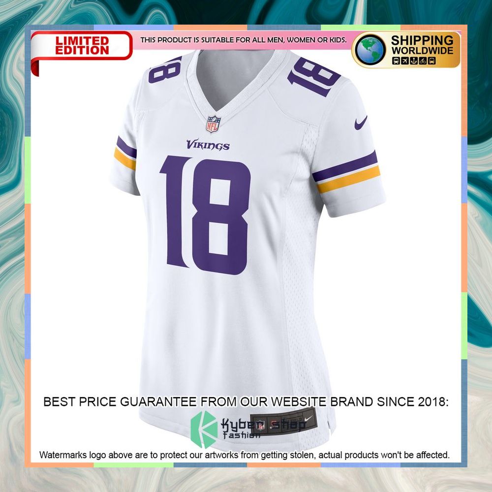 Justin Jefferson Minnesota Vikings Women's White Football Jersey 6 Justin Jefferson Minnesota Vikings Women's White Football Jersey word3