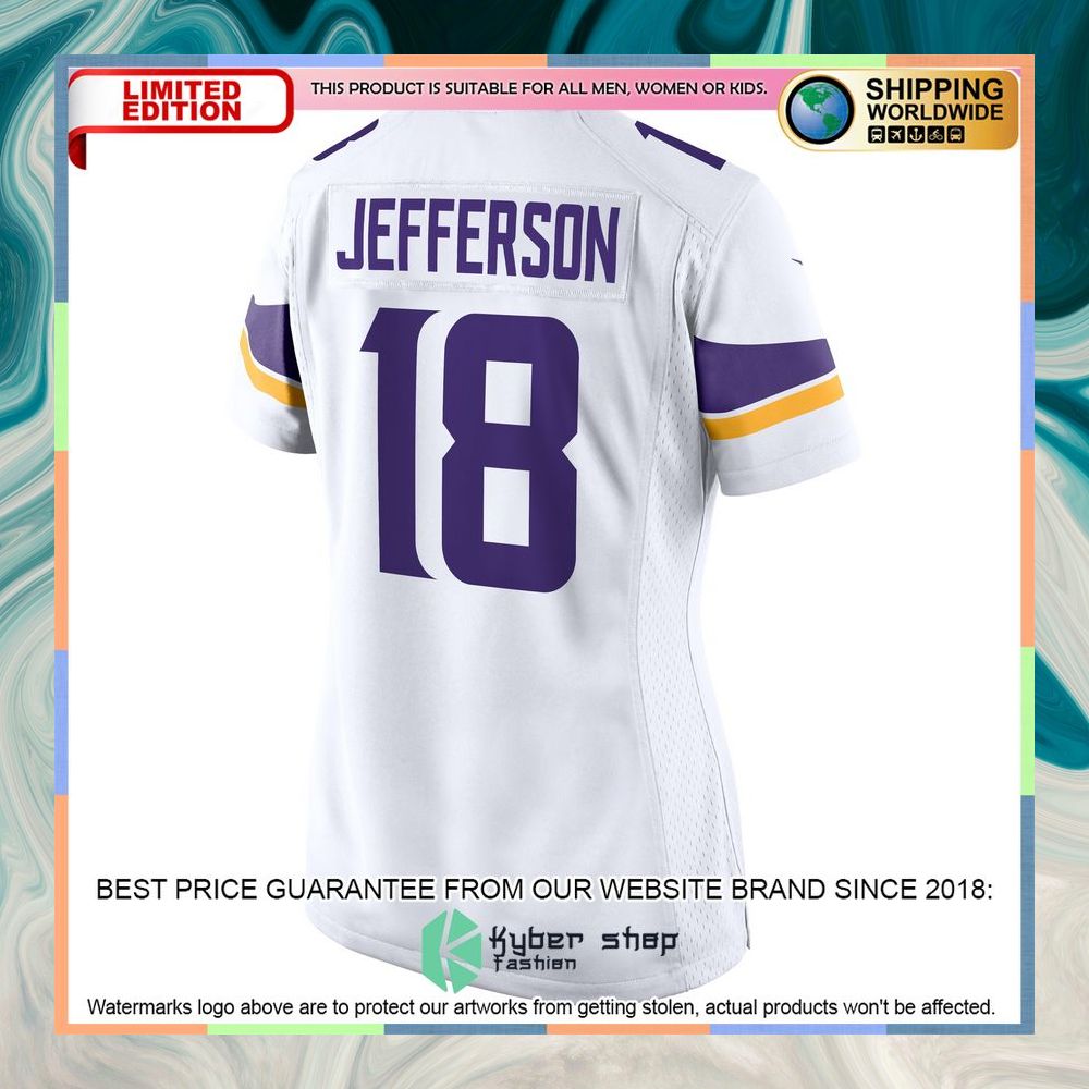 Justin Jefferson Minnesota Vikings Women's White Football Jersey 7 Justin Jefferson Minnesota Vikings Women's White Football Jersey word3
