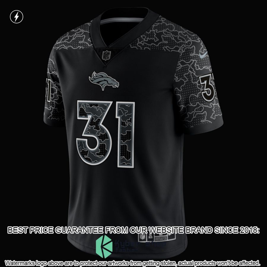 Justin Simmons Denver Broncos RFLCTV Black Football Jersey 4 Justin Simmons Denver Broncos RFLCTV Black Football Jersey word2