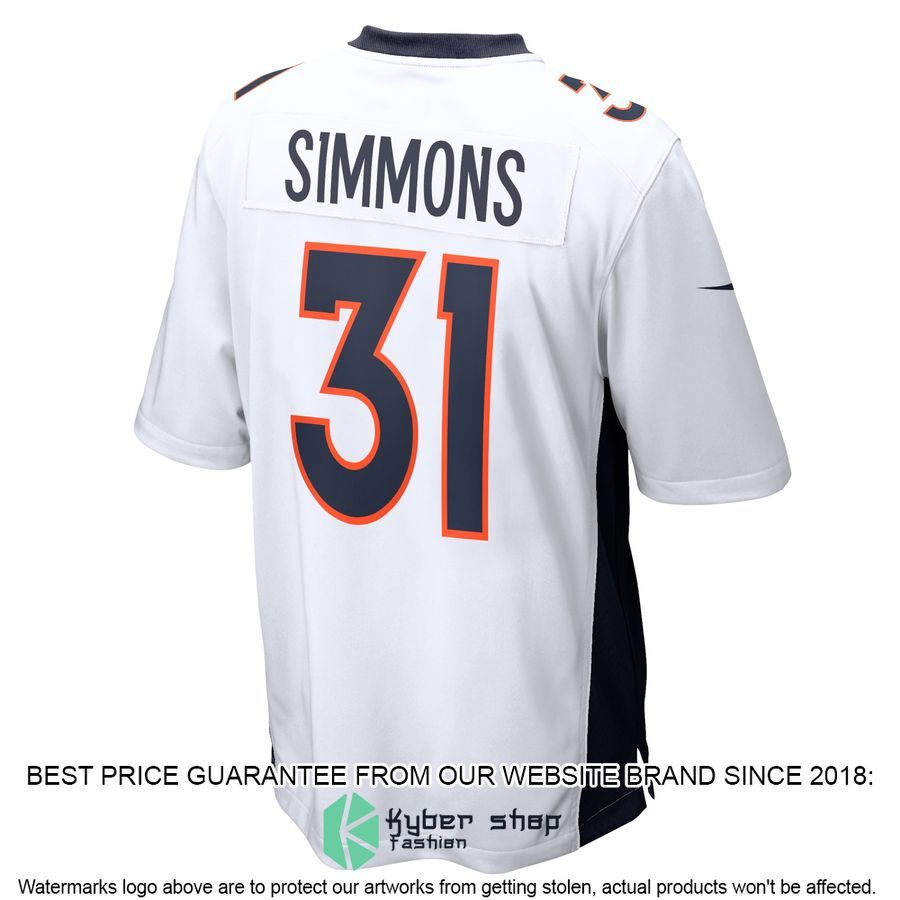Justin Simmons Denver Broncos White Football Jersey 3 Justin Simmons Denver Broncos White Football Jersey word1